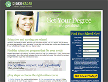 Tablet Screenshot of onlinedegreeradar.com